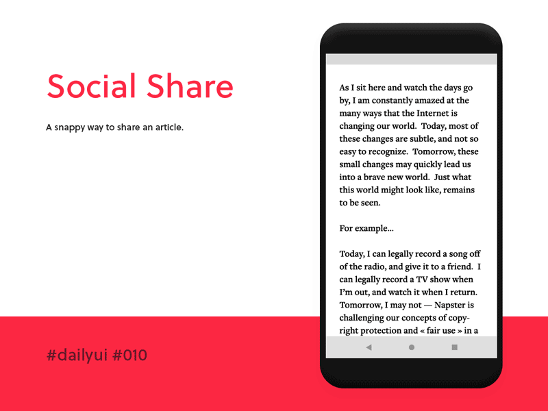 Social Share 010 dailyui share social