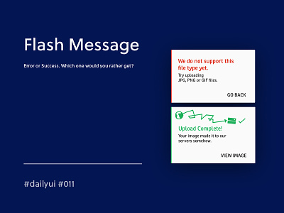 Flash Message 011 dailyui flash message