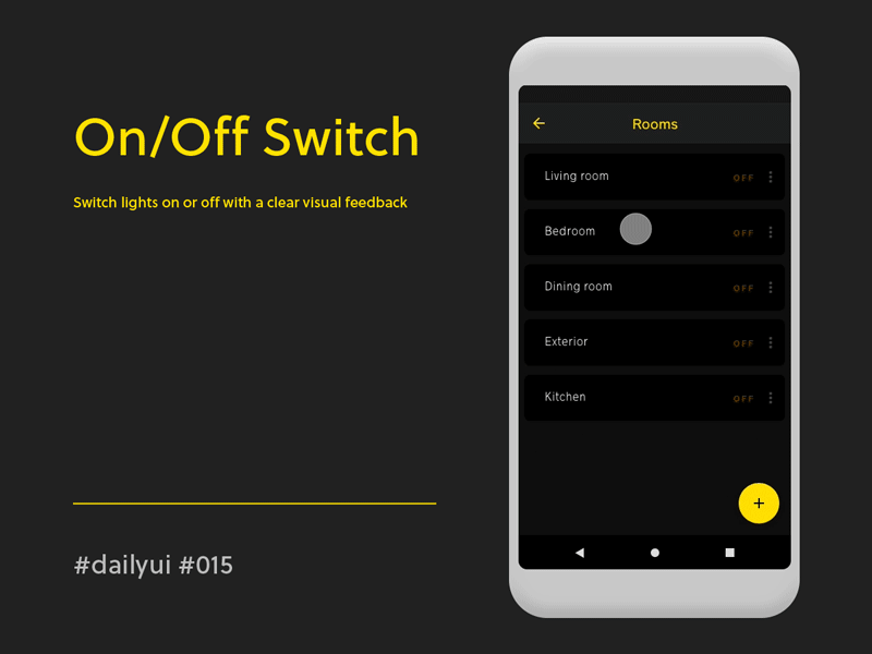 On/Off Switch 015 automation dailyui home off on switch