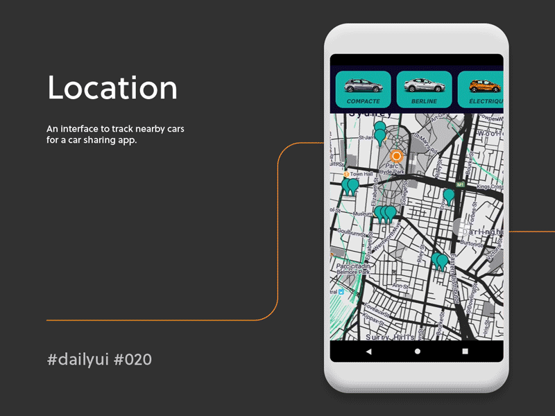 Location 020 car dailyui location map sharing