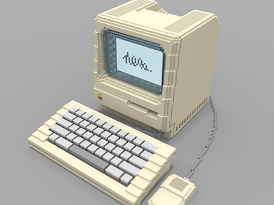 Macintosh magicavoxel voxelart voxels