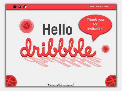 Hello Dribbble! adobe design flat illustrator ui ux vector web