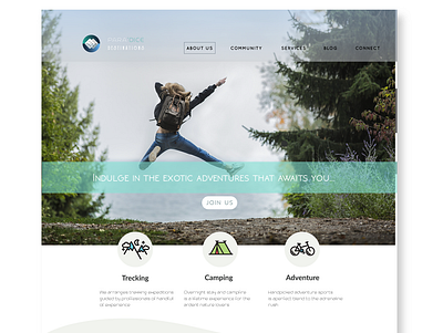 This was my take on an travel & adventure website branding typeface typogaphy ui ux web design