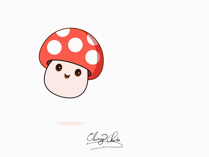 Mushroom animated gif illustration logo minimal motion design mushroom