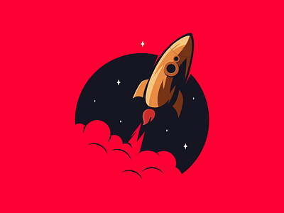 Rocket Logo adobe adobeillustrator color dailylogochallenge graphicdesign illustrator rocket design rocketlaunch
