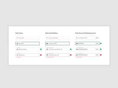 Design System Text Field Components Material Design