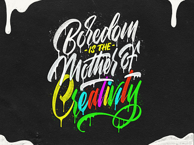 The Mother of Creativity brush brushpen calligraphic calligraphy colors design lettering letters photoshop type design
