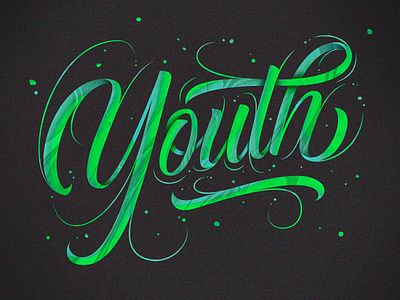 Youth brush brushpen calligraphy design art handmade type illustration lettering letters logo type design