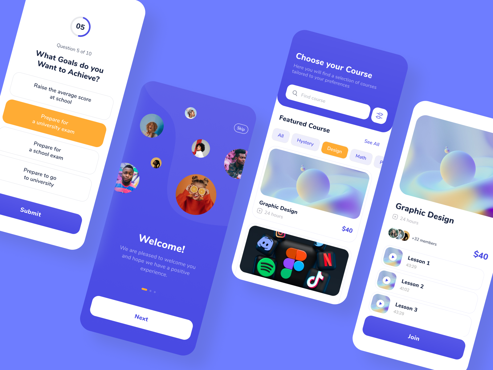 Courses App by Nekleyonov Yury on Dribbble