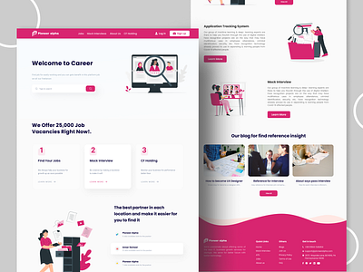 Career - Job Portal Landing Page graphic design landing page minimal ui ux website