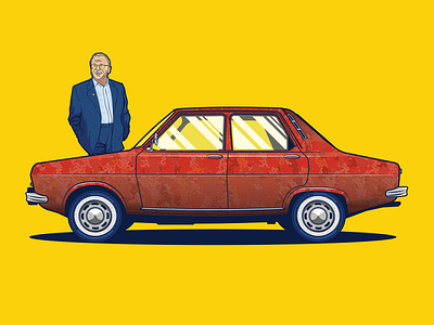 Dacia 1300 Car Illustration