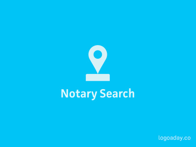 Notary Search graforidza logo logoaday logodesign map notary pin search stamp