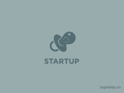 Startup bulb dummy idea logo logodesign pacifier startup