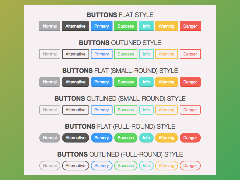 Bootstrap Buttons By Daniel Cardoso On Dribbble