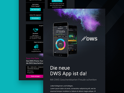 Newsletter Financial DWS bourros branding design dws finance layout newsletter ui user interface ux