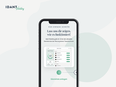 IDANT Wedding Mobile Landingpage - WIP app branding clean creative interfacedesign landingpage minimal responsive uiux webdesign