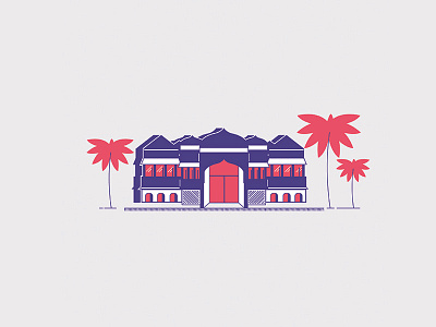 Istana Maimon icon illustration medancity vector