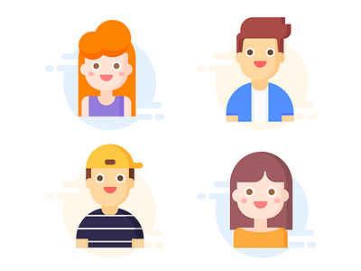 People app avatar character child color design family girl icon illustration man parents people teacher ui