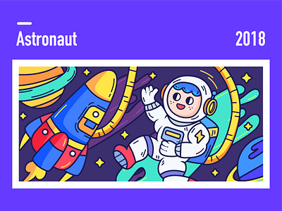 astronaut aerospace astronaut aviation boy colorful illustration planet rocket skin sky space speed star universe world