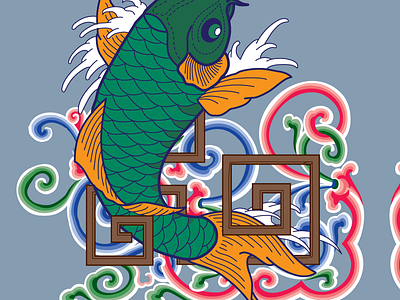 Fish design flat illustration vector