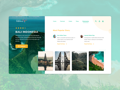 Redesign - Landing Page Wonderful Indonesia branding design explore indonesia travel travel app traveling ui ux web website