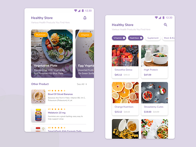 Project - Mobile Healthy Store app design brand design design doctor food food app market medical medicine mobile mobile app online shop shopping ui uiux ux