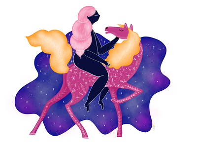 Fairytale fairytale horse illustration princess
