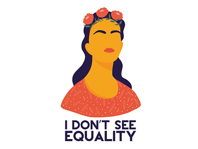 I don't see equality digital equality feminism illustration woman