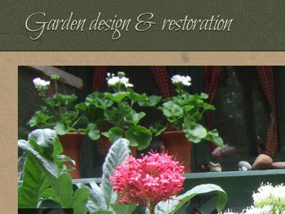 Garden Design site - added slider garden design website