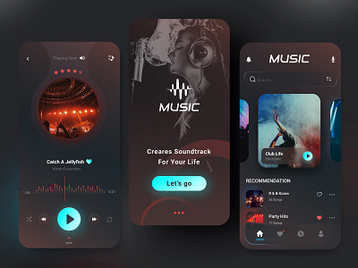 Music player app design mobile mobile app music play list player ui