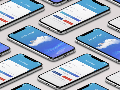 Airport App app design icon ui ux web