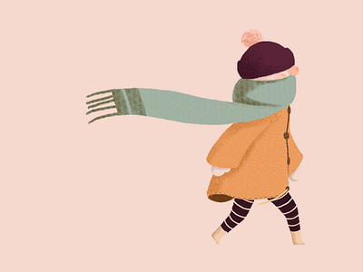 Autumn girlie on a walk animation autumn character characterdesign design illustration illustrator motiondesign photoshop walk