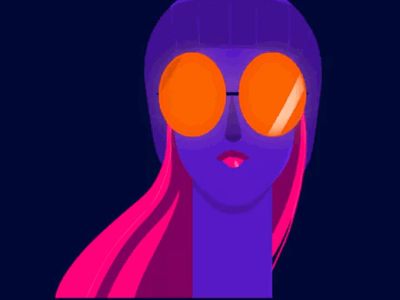 Headturn2 animation colorful cool framebyframe girl headturn mograph motiondesign swag