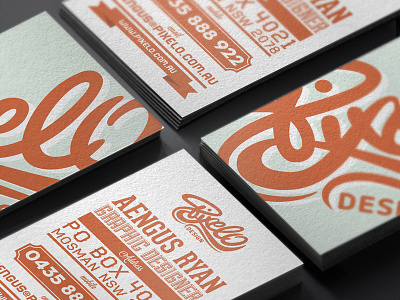 Pixelo Branding Project branding business card orange typography typography typography business card typography card