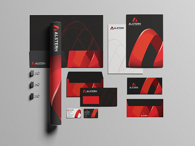 Alstern Technologies Singapore - Branding design a logo alstern branding business card logo logodesign logotype red red branding red card sg singapore solution technology vi