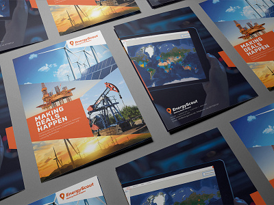 EnergyScout Corporate Brochure design assets brochure commercial international investing investor oil and gas brochure orange