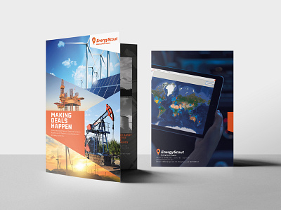 EnergyScout Corporate Brochure design assets brochure commercial international investing investor oil and gas brochure orange