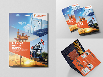 EnergyScout Corporate Brochure design assets brochure commercial international investing investor oil and gas brochure orange