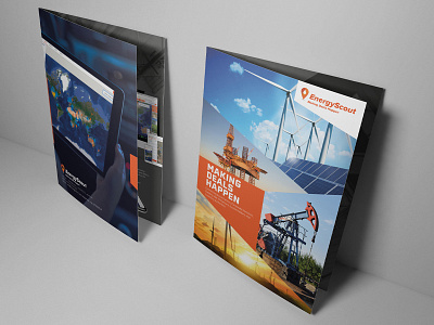 EnergyScout Corporate Brochure design assets brochure commercial international investing investor oil and gas brochure orange