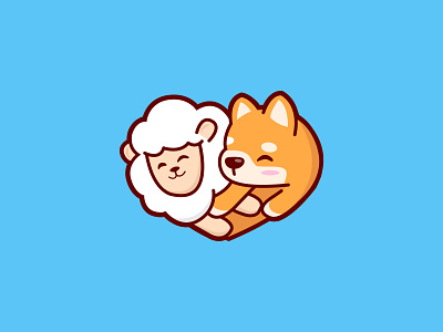 PuppyLamby Cute Logo design 2020 cute lamb cute puppy dog logo lamb lamb logo logo puppy puppy logo youtube youtube channel