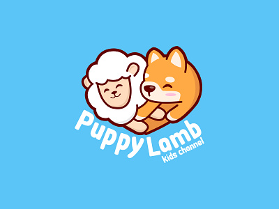 PuppyLamby Cute Logo design 2020 cute dog cute lamb cute puppy dog logo lamb lamb logo logo puppy puppylamby youtube youtube channel