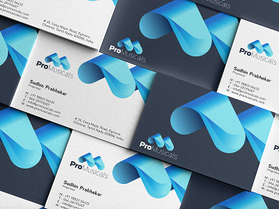 ProMusicals Branding business card design aduio gear industry audio company branding business card india branding logo logo design music music branding music india pro audio brands promuscials promuscials india