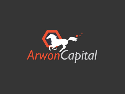 Arwon Capital Logo Design arwon brand capital gallop horse horse logo investment logo logotype orange