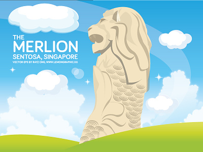 Freebies - Singapore Merlion Sentosa Vector Eps free vector freebies merlion merlion ai file merlion eps merlion illustration sentosa singapore merlion