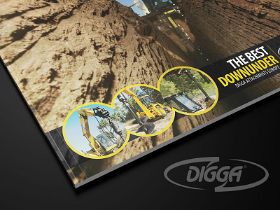 Digga Corporate Brochure Design australia black booklet brochure catalogue construction digga engineering layout machinery print yellow
