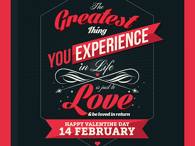 Valentine Day Poster Card Design