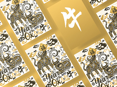 CHINESE NEW YEAR 2021 YEAR OF THE OX TYPOGRAPHY CARD DESIGN 2021 chinese new year chinese new year 2021 chinese year of the ox happy new year happy new year 2021 lunar new year 2021 year of the ox year of the ox 2021