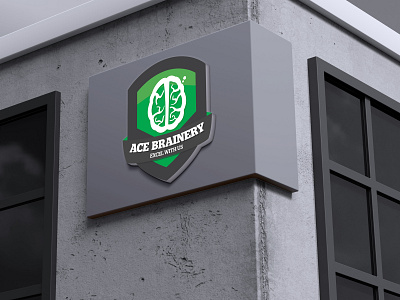 AceBrainery Branding - Learning Chemistry Tution brain logo branding business card chemistry education green branding learning logo tuition