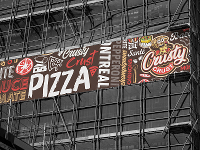 CrustyCrust Pizza Branding design pizza card