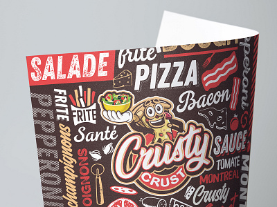 CrustyCrust Pizza Branding design pizza card